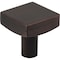 Jeffrey Alexander 1-1/8" Overall Length Brushed Oil Rubbed Bronze Square Dominique Cabinet Knob 845DBAC - alternate 1